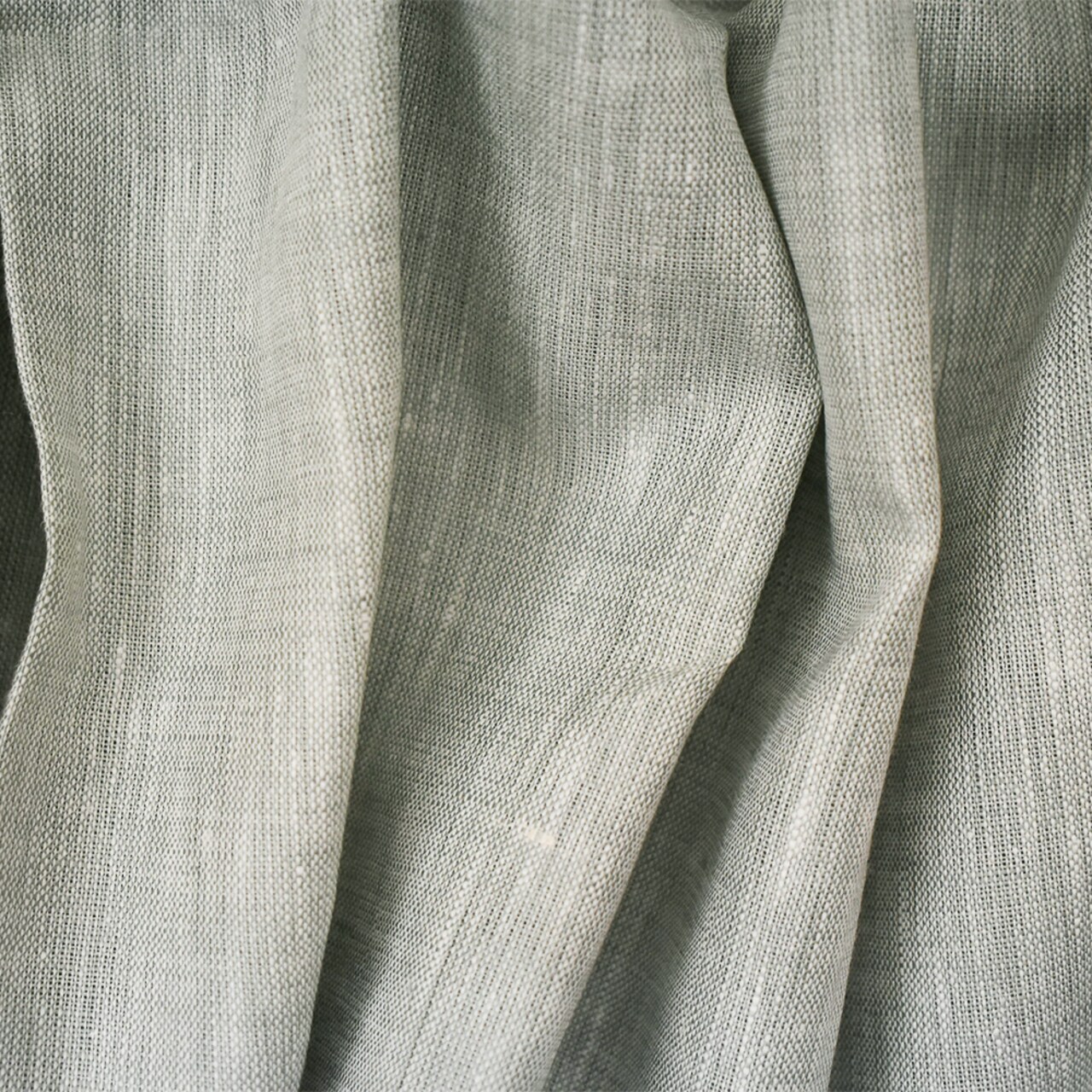 Gray-White Spence Bryson Slub Texture Irish Linen Chambray Woven Fabric By the Yard
